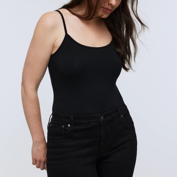 Madewell Black Tank Thong Bodysuit XS NWT - Picture 2 of 9